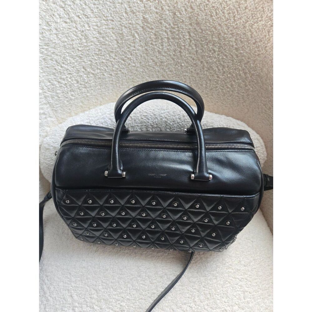 Saint Laurent Studded Leather Crossbody Satchel Bag - Picture 7 of 16